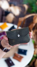 Zoozie Bags Tarjetero de Piel Verde